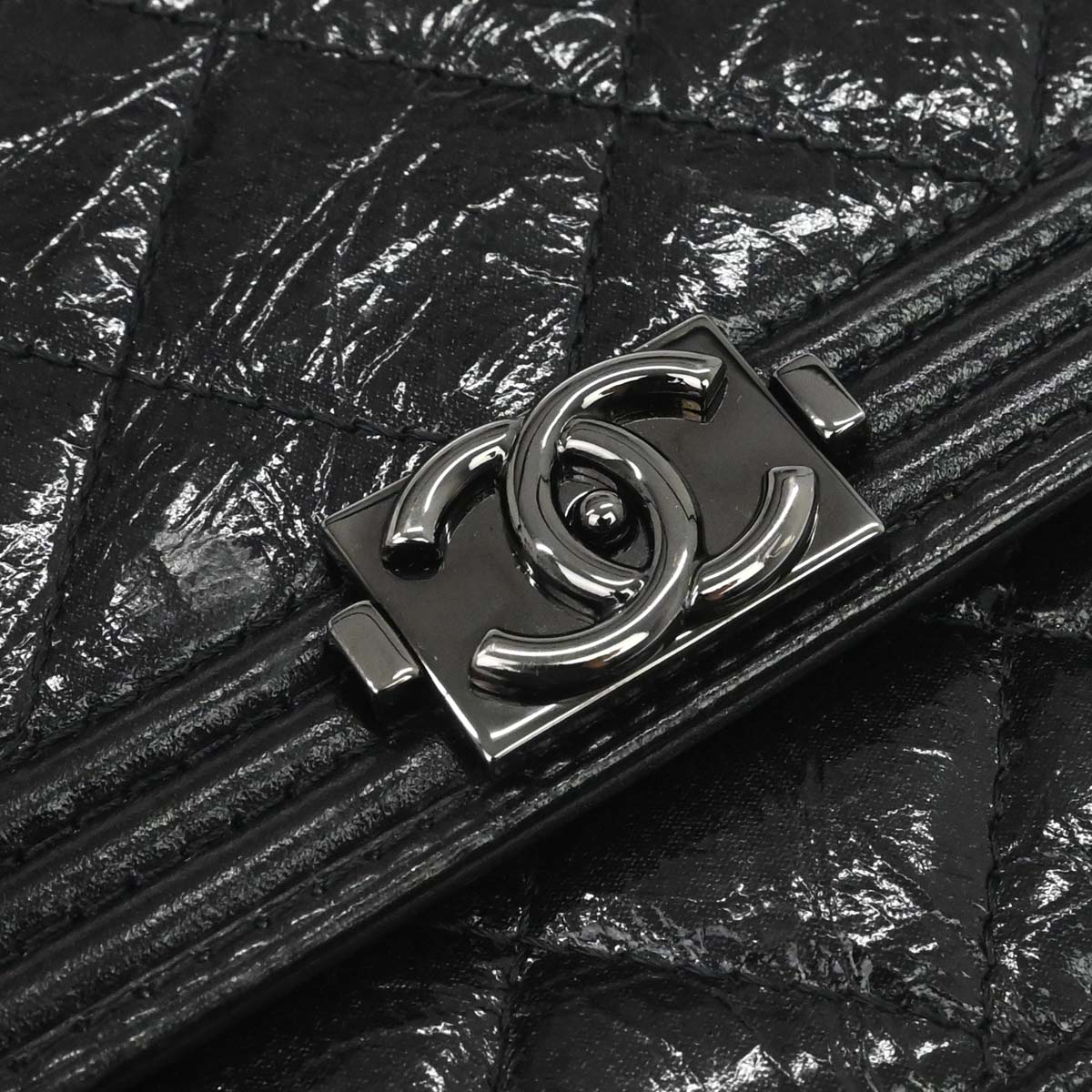 Boy Chanel 2014 Black Calfskin WOC Wallet on Chain Bag