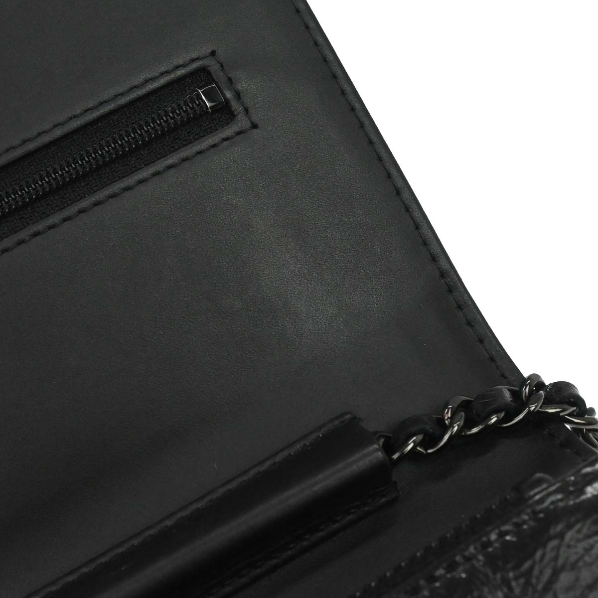 Boy Chanel 2014 Black Calfskin WOC Wallet on Chain Bag