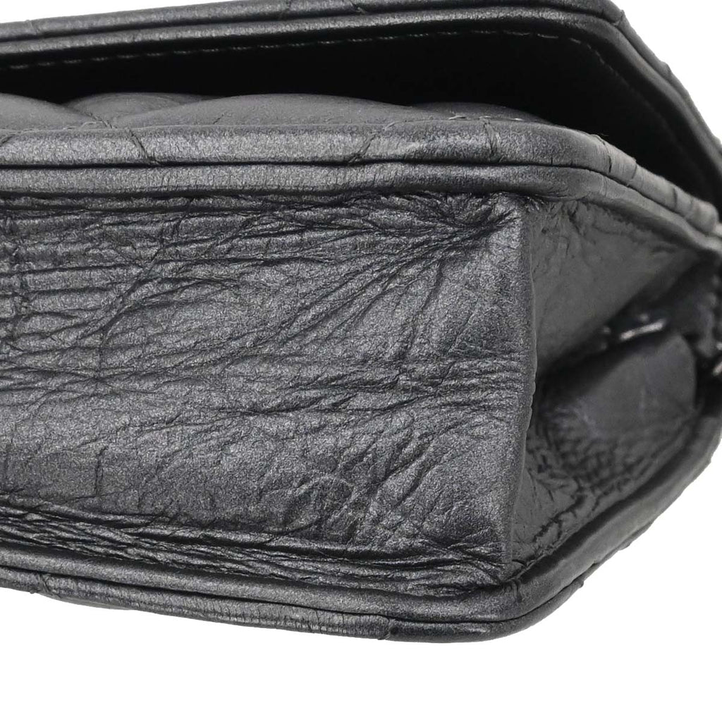Chanel 2018-2019 Gray Lambskin Classic WOC Wallet on Chain Bag