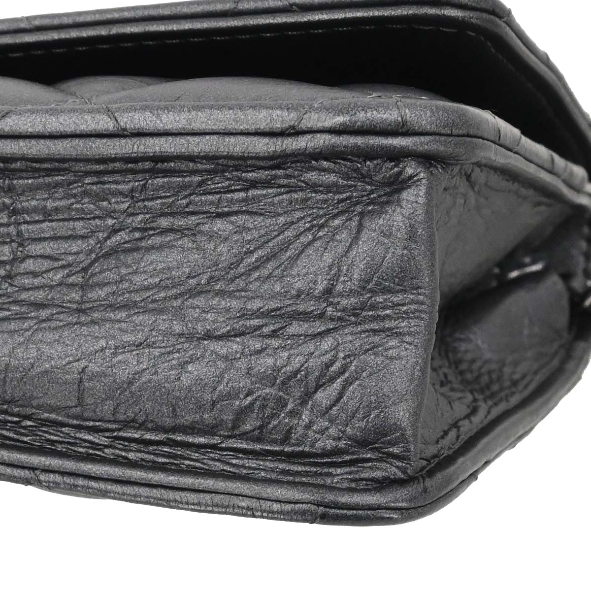 Chanel 2018-2019 Gray Lambskin Classic WOC Wallet on Chain Bag