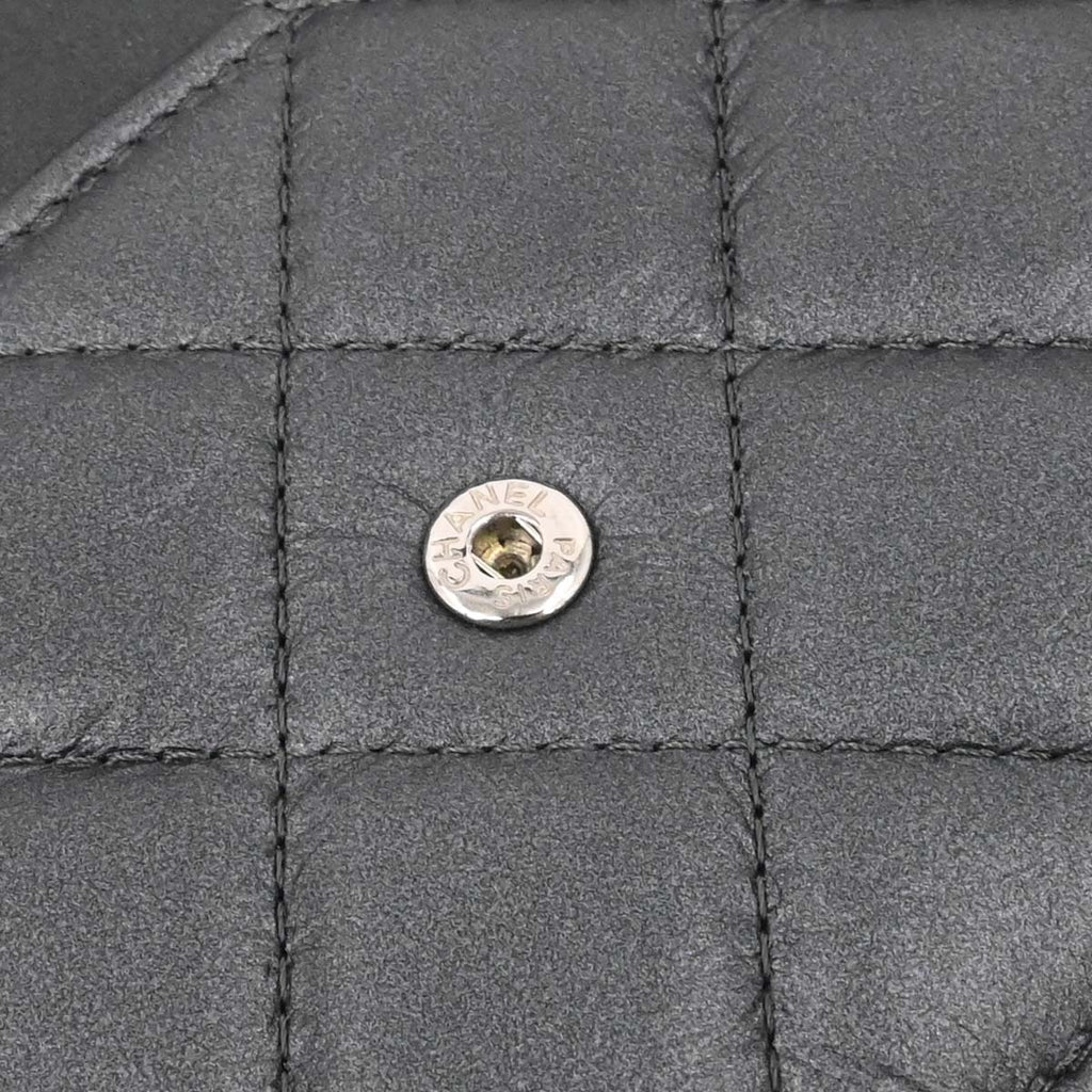 Chanel 2018-2019 Gray Lambskin Classic WOC Wallet on Chain Bag