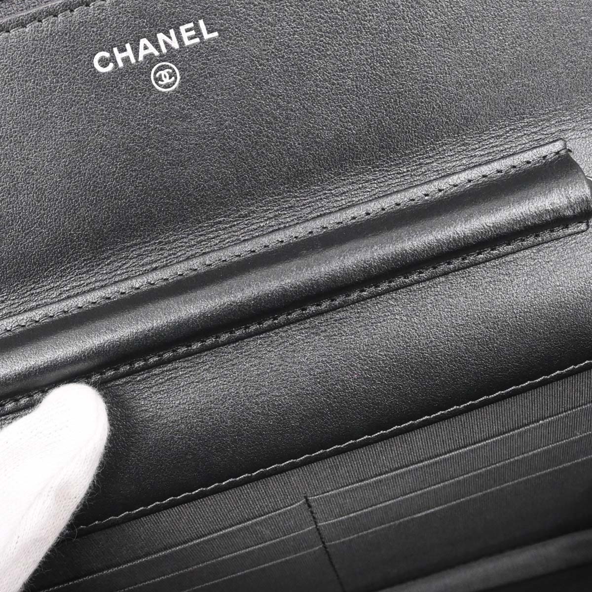 Chanel 2018-2019 Gray Lambskin Classic WOC Wallet on Chain Bag