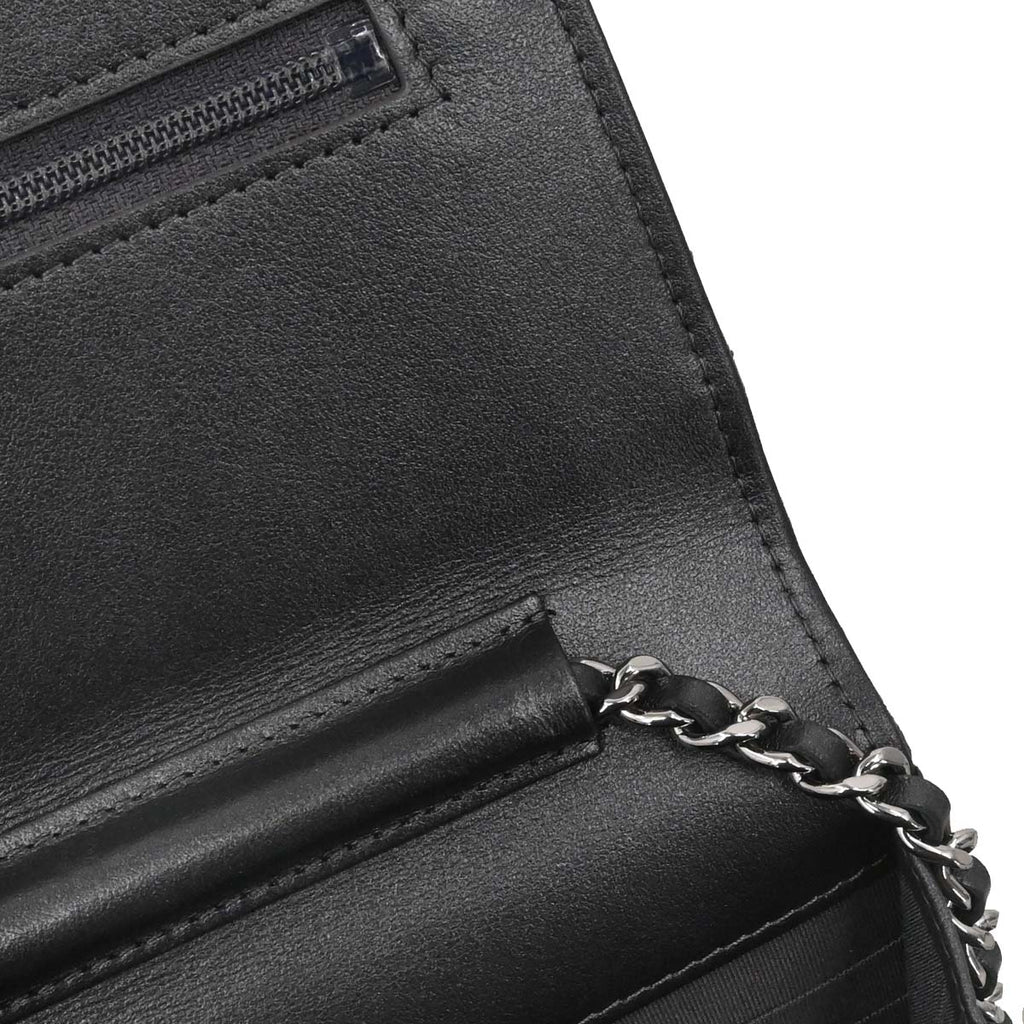 Chanel 2018-2019 Gray Lambskin Classic WOC Wallet on Chain Bag