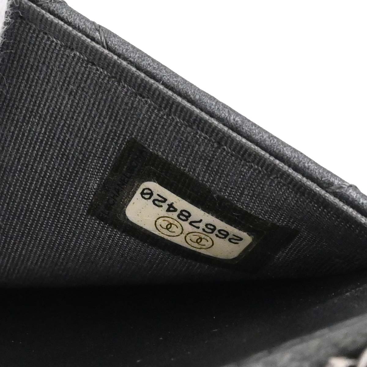 Chanel 2018-2019 Gray Lambskin Classic WOC Wallet on Chain Bag
