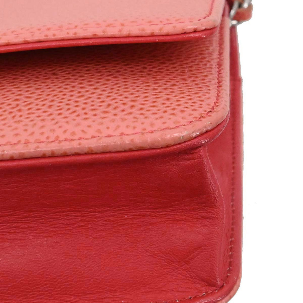 Chanel 2012-2013 Pink Caviar Skin Timeless WOC Wallet on Chain Shoulder Bag