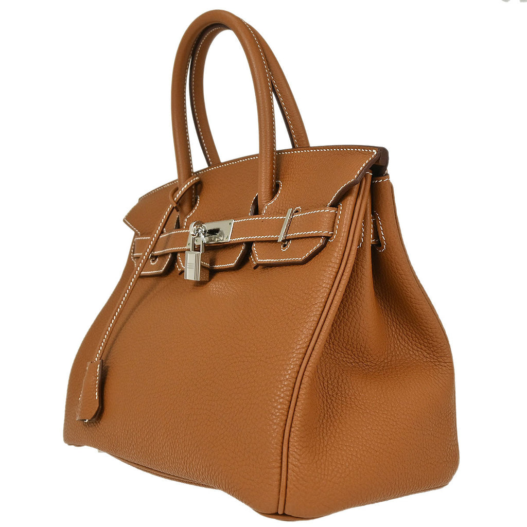 Hermes Gold Togo Birkin 30 Handbag