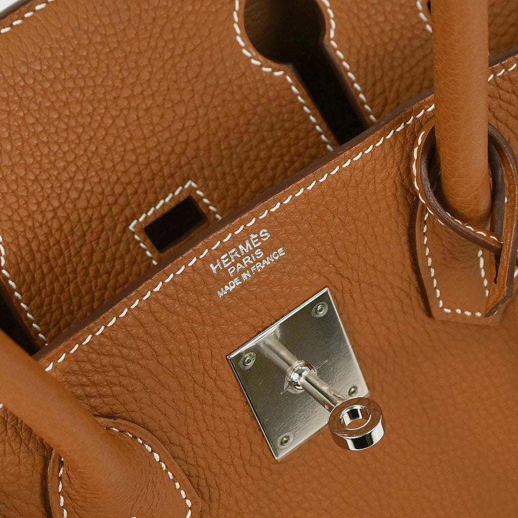 Hermes Gold Togo Birkin 30 Handbag