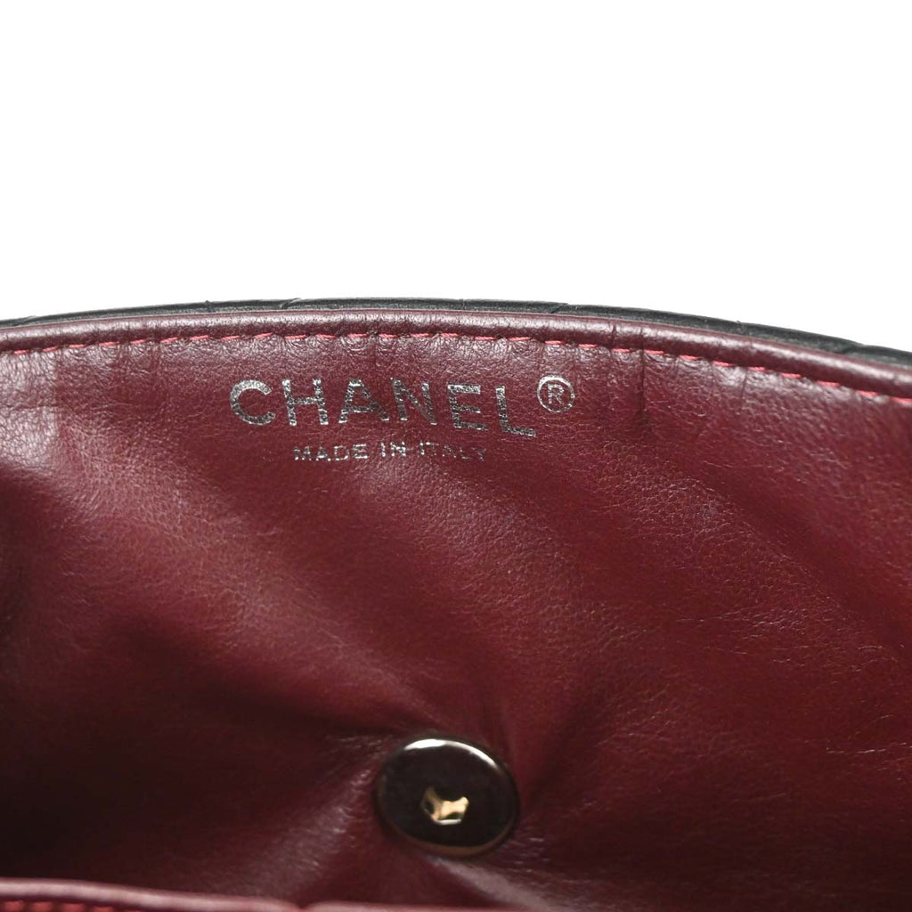 Chanel Black Lambskin East West Shoulder Bag