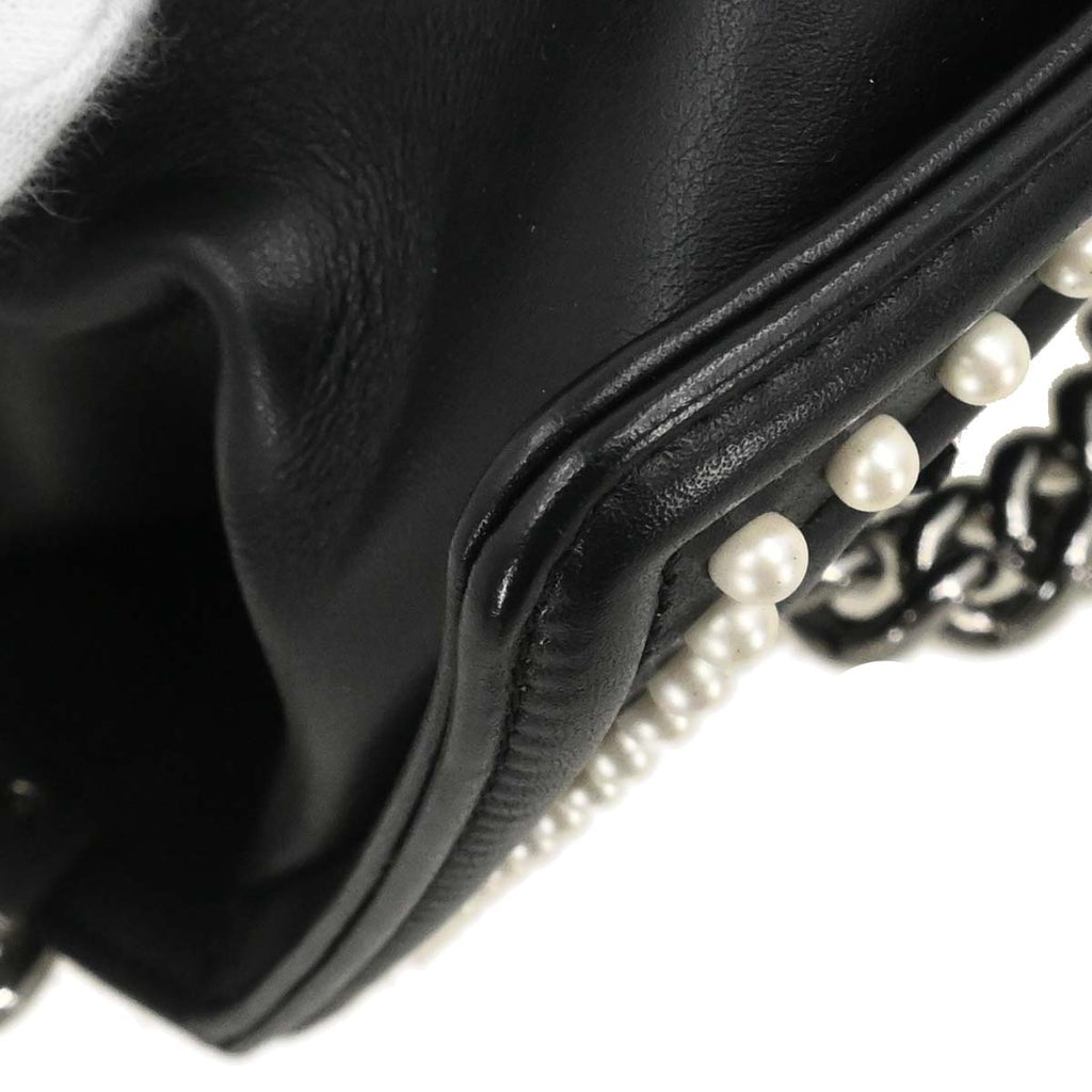 Boy Chanel 2018-2019 Black Lambskin Tweed Medium Shoulder Bag