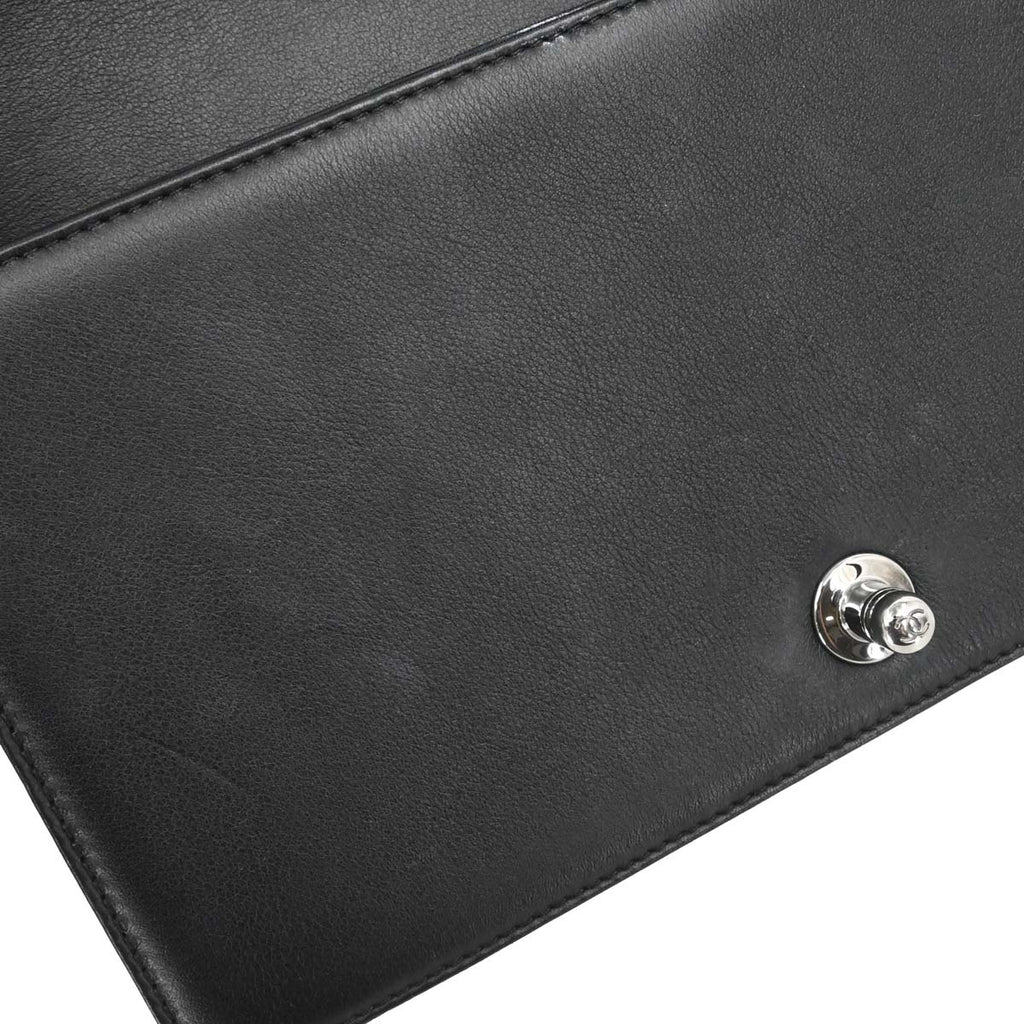 Boy Chanel 2018-2019 Black Lambskin Tweed Medium Shoulder Bag