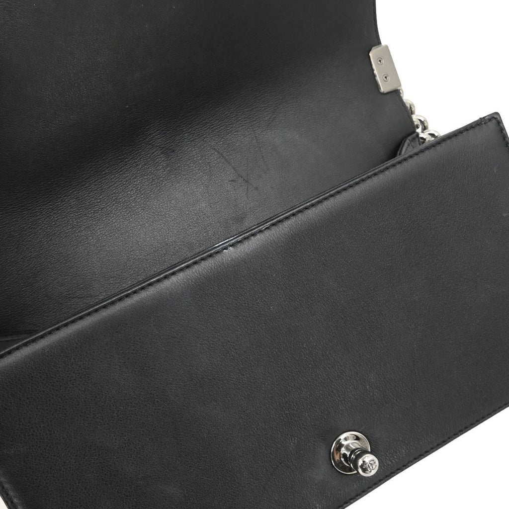 Boy Chanel 2018-2019 Black Lambskin Tweed Medium Shoulder Bag