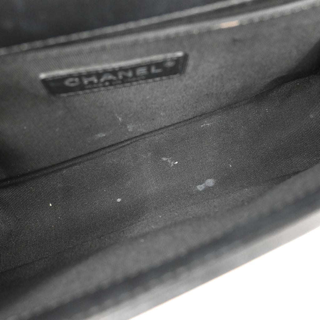 Boy Chanel 2018-2019 Black Lambskin Tweed Medium Shoulder Bag