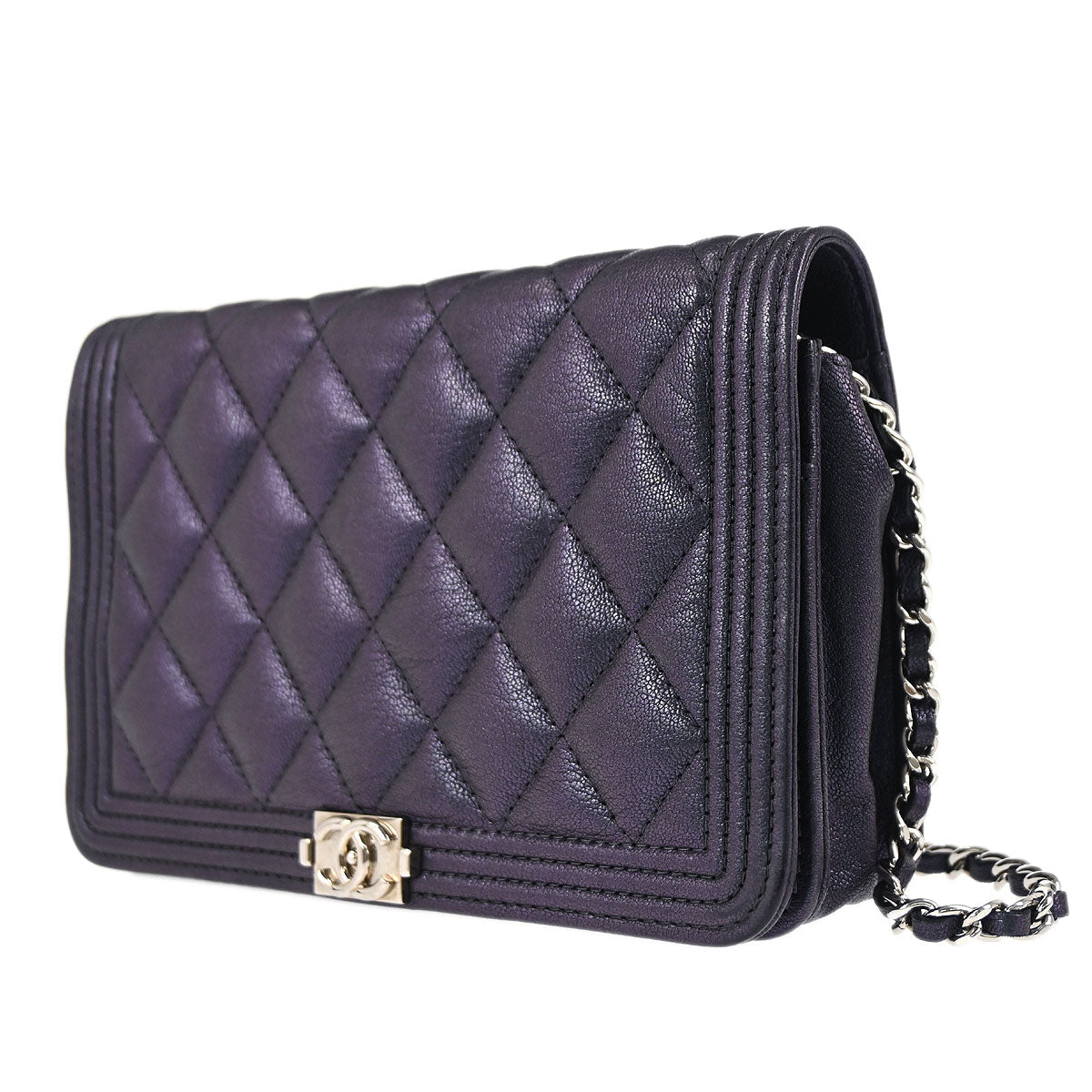 Boy Chanel 2017-2018 Navy Calfskin WOC Wallet on Chain Bag