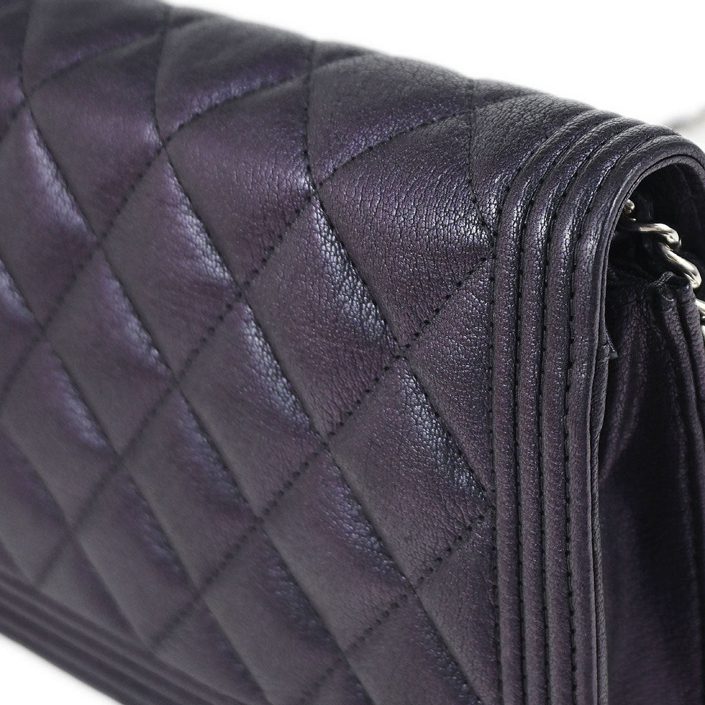 Boy Chanel 2017-2018 Navy Calfskin WOC Wallet on Chain Bag