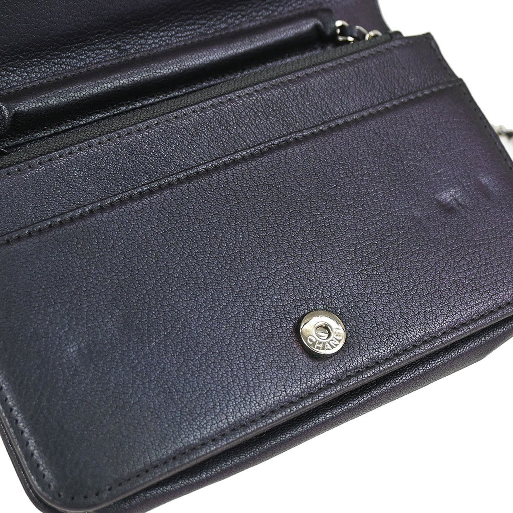 Boy Chanel 2017-2018 Navy Calfskin WOC Wallet on Chain Bag
