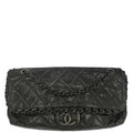 Chanel 2012 Black Calfskin Luxury Line Flap Bag