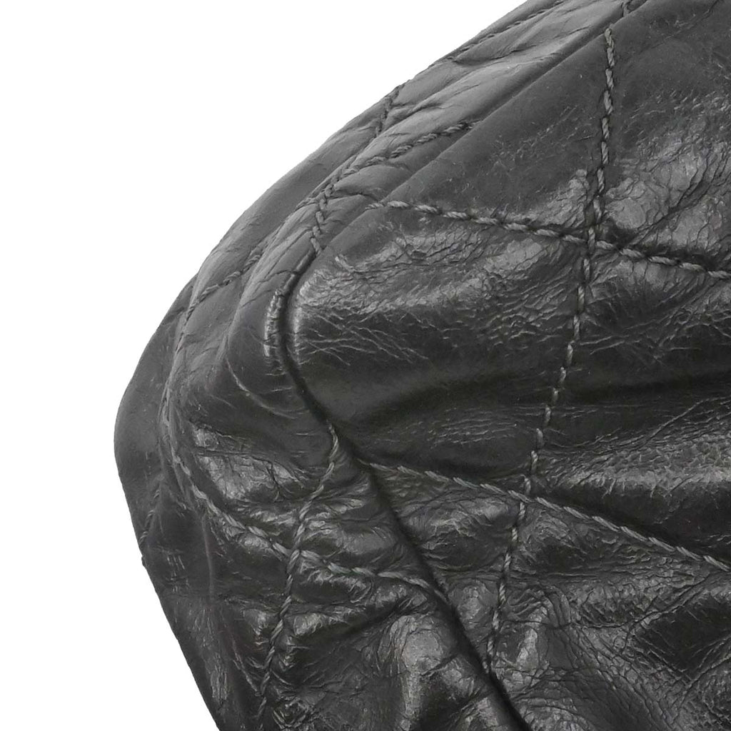Chanel 2012 Black Calfskin Luxury Line Flap Bag