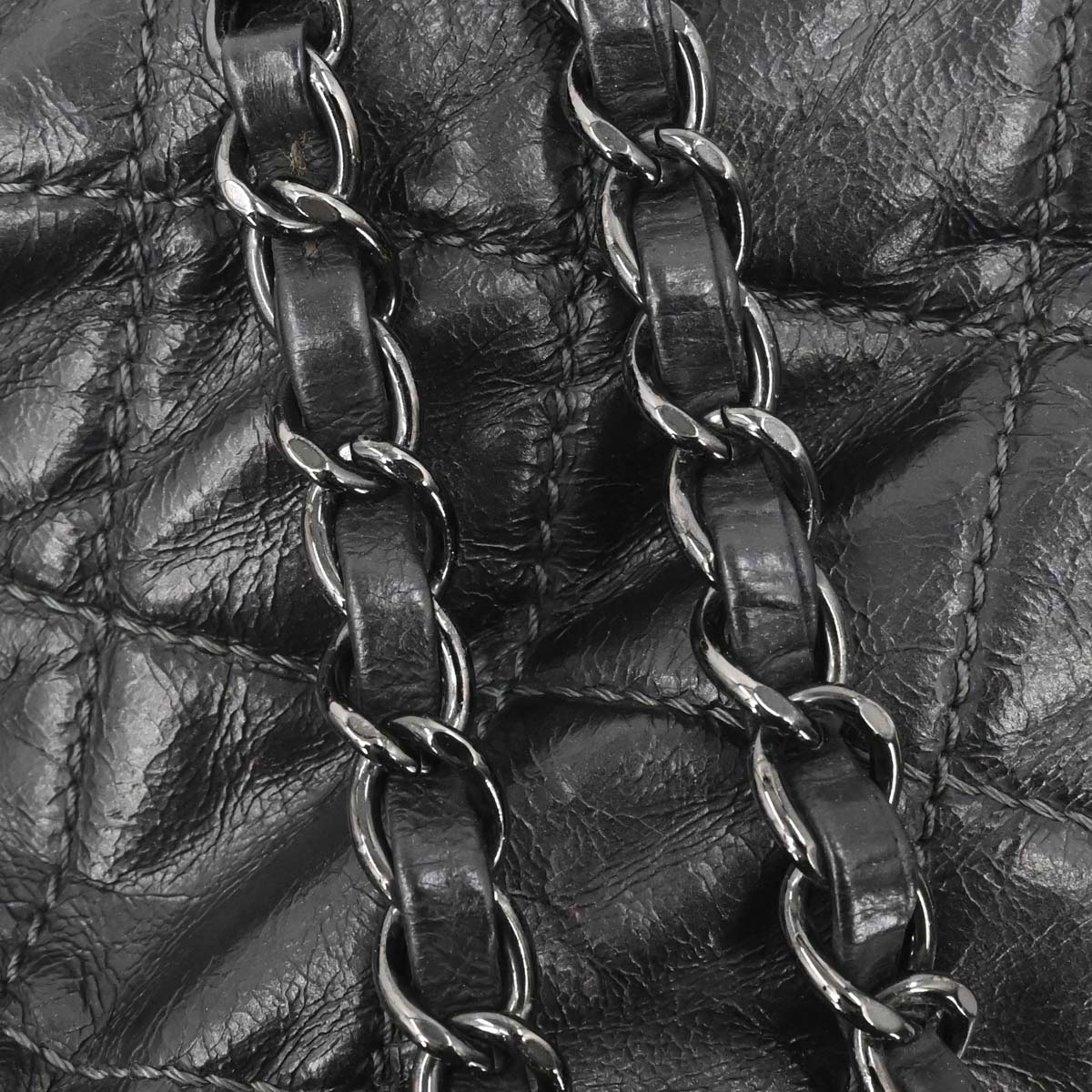 Chanel 2012 Black Calfskin Luxury Line Flap Bag