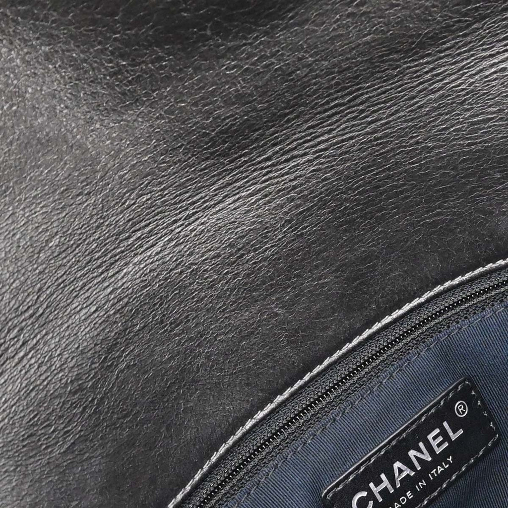 Chanel 2012 Black Calfskin Luxury Line Flap Bag