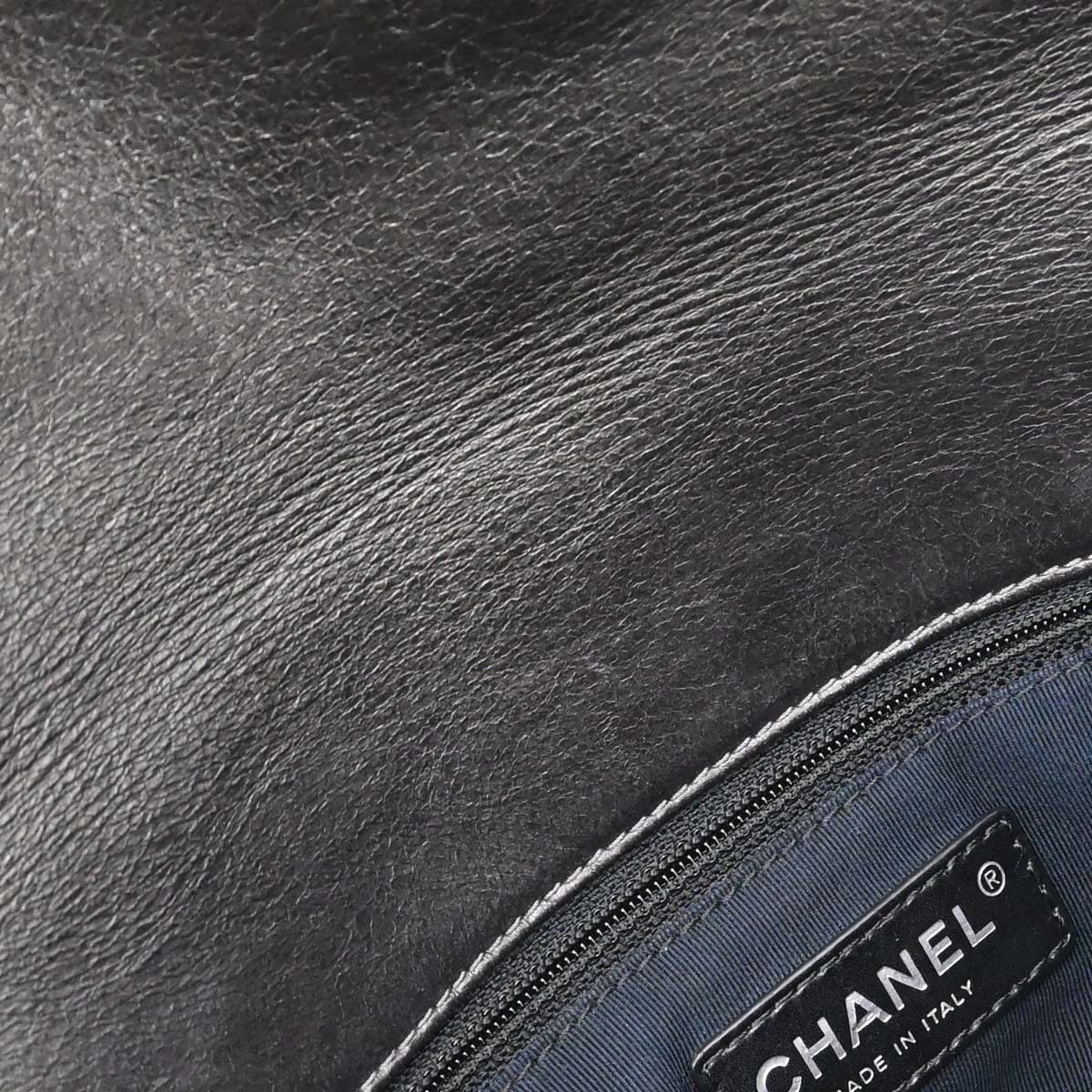 Chanel 2012 Black Calfskin Luxury Line Flap Bag