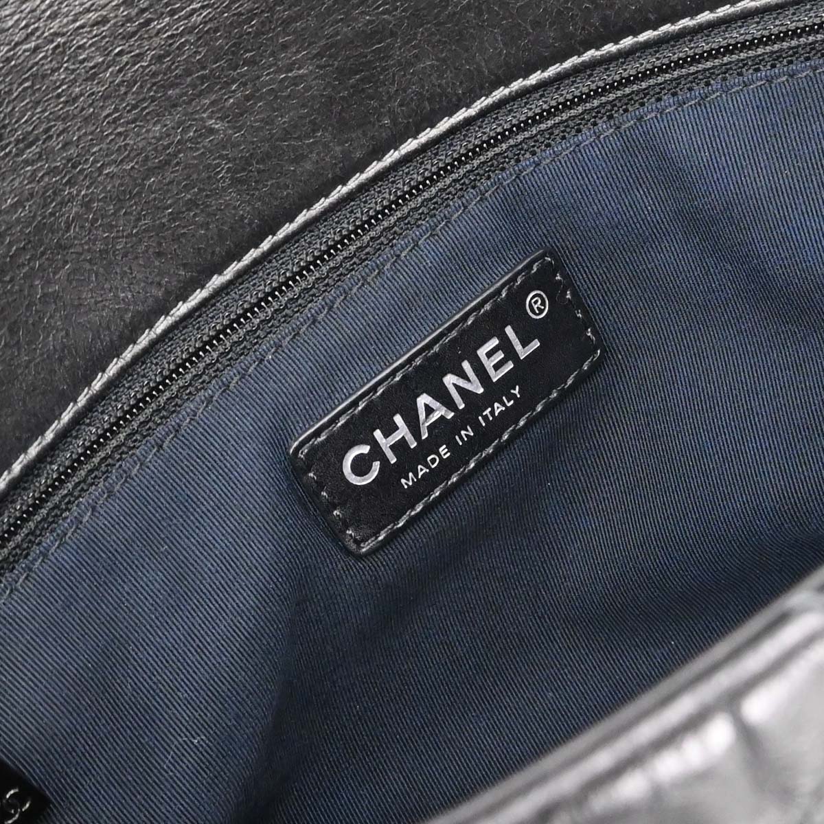 Chanel 2012 Black Calfskin Luxury Line Flap Bag