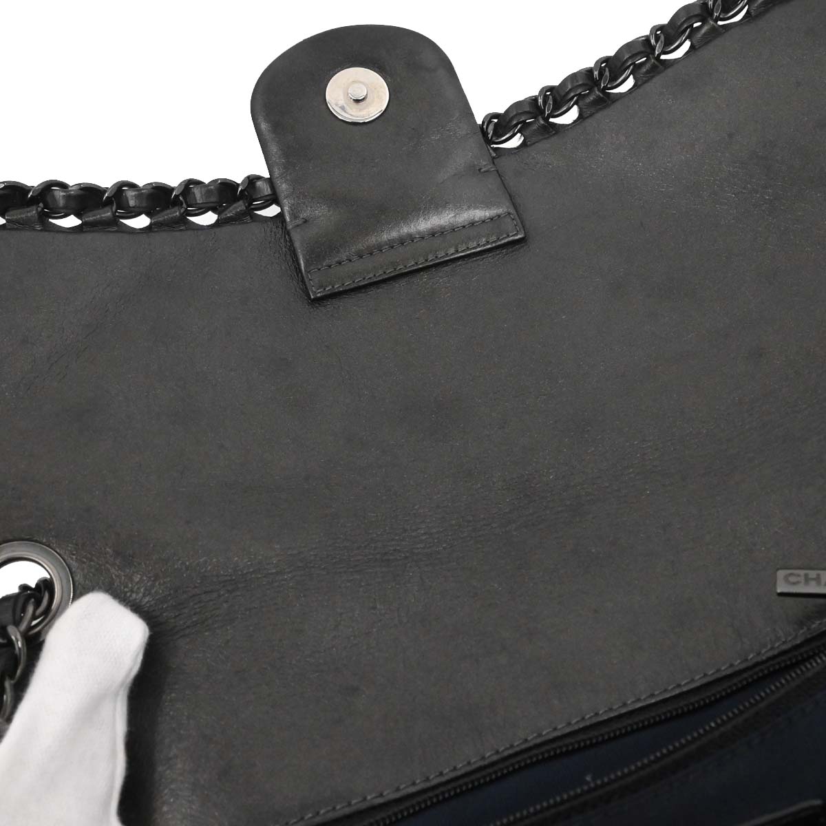 Chanel 2012 Black Calfskin Luxury Line Flap Bag