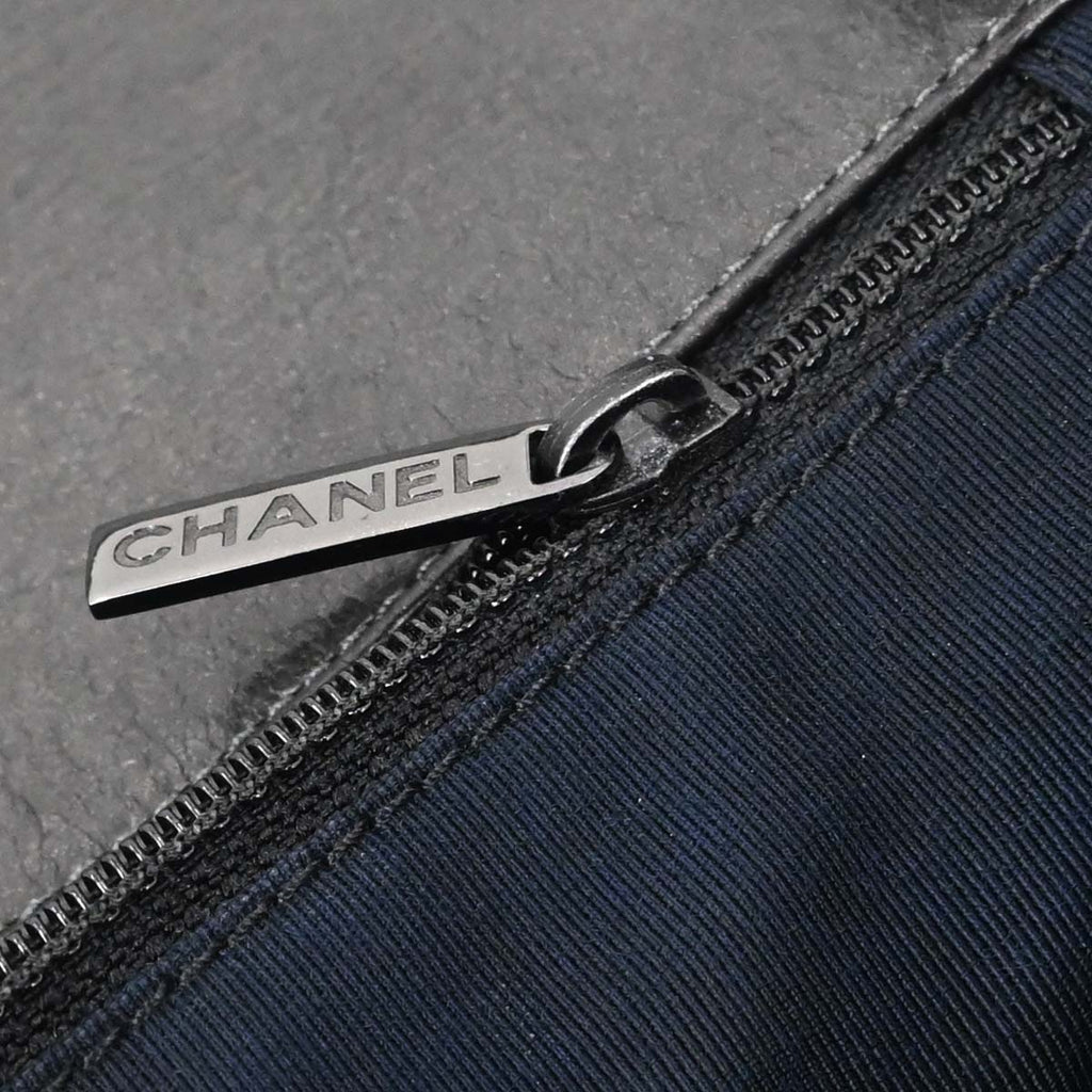 Chanel 2012 Black Calfskin Luxury Line Flap Bag