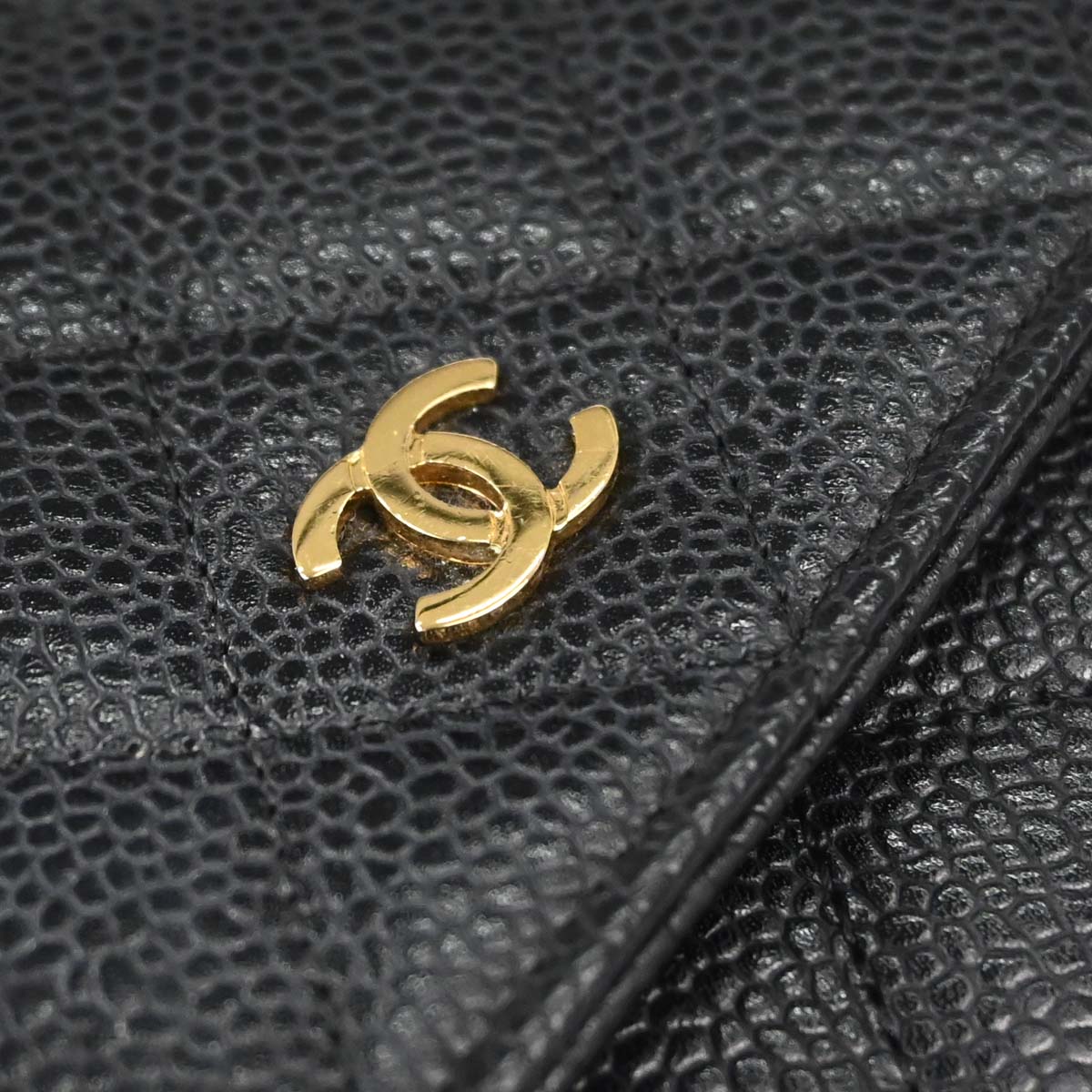 Chanel 2014-2015 Black Caviar Skin Classic WOC Wallet on Chain Bag