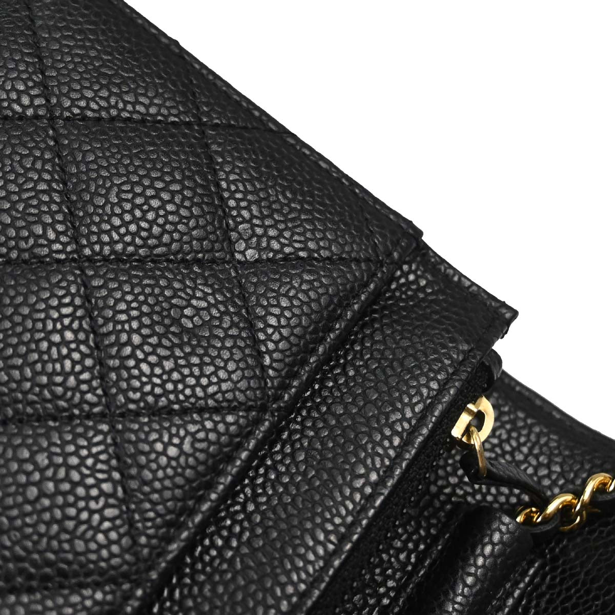 Chanel 2014-2015 Black Caviar Skin Classic WOC Wallet on Chain Bag