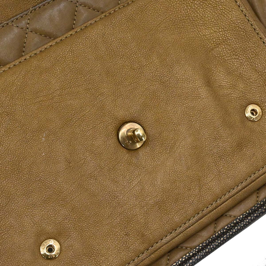 Chanel 2012-2013 Brown Calfskin Paris-Bombay Back to School Messenger 2way Shoulder Handbag
