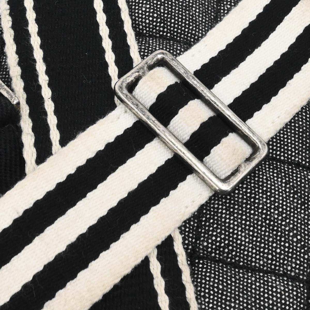 Chanel 2016-2017 Black Quilted Denim Medium Airlines Buckle 2way Shoulder Handbag