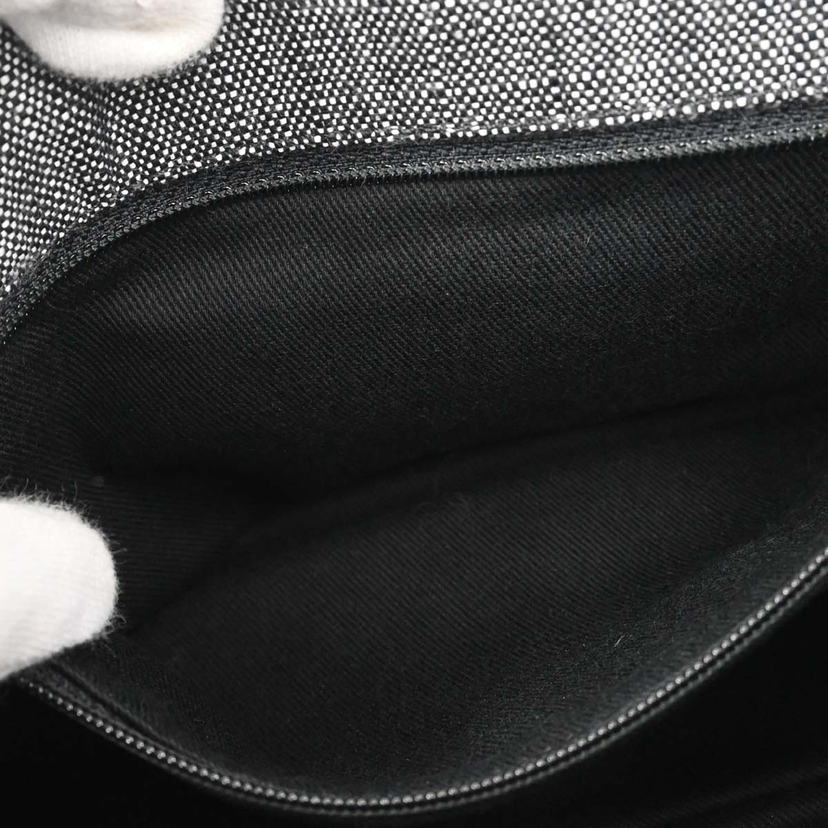 Chanel 2016-2017 Black Quilted Denim Medium Airlines Buckle 2way Shoulder Handbag