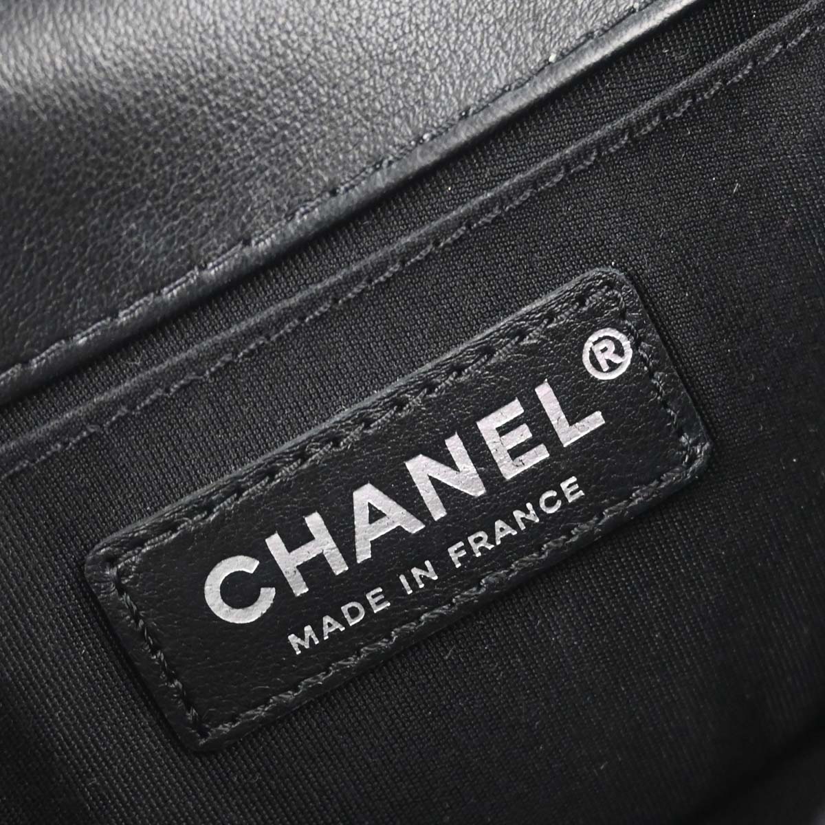 Boy Chanel 2017-2018 Black Lambskin Tweed Chevron Small Chain Shoulder Bag 167312