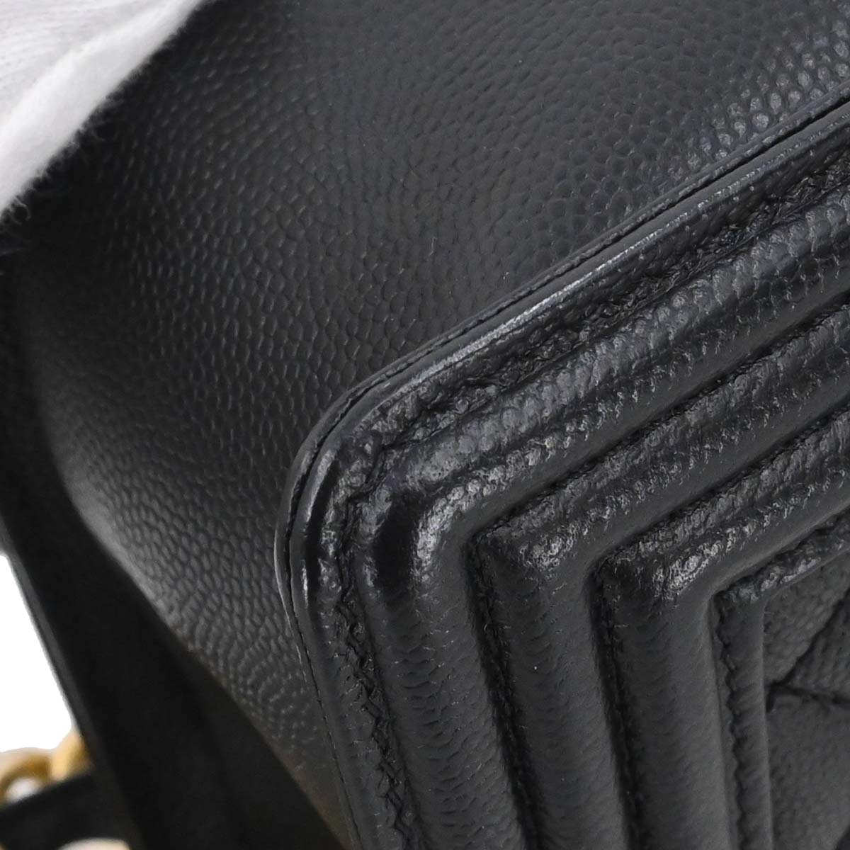 Boy Chanel 2018-2019 Black Caviar Skin Small Chain Shoulder Bag