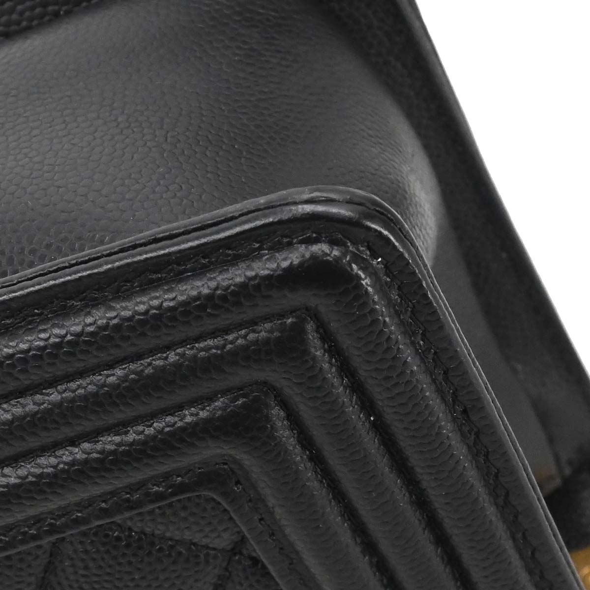 Boy Chanel 2018-2019 Black Caviar Skin Small Chain Shoulder Bag