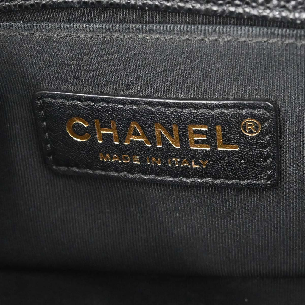 Boy Chanel 2018-2019 Black Caviar Skin Small Chain Shoulder Bag