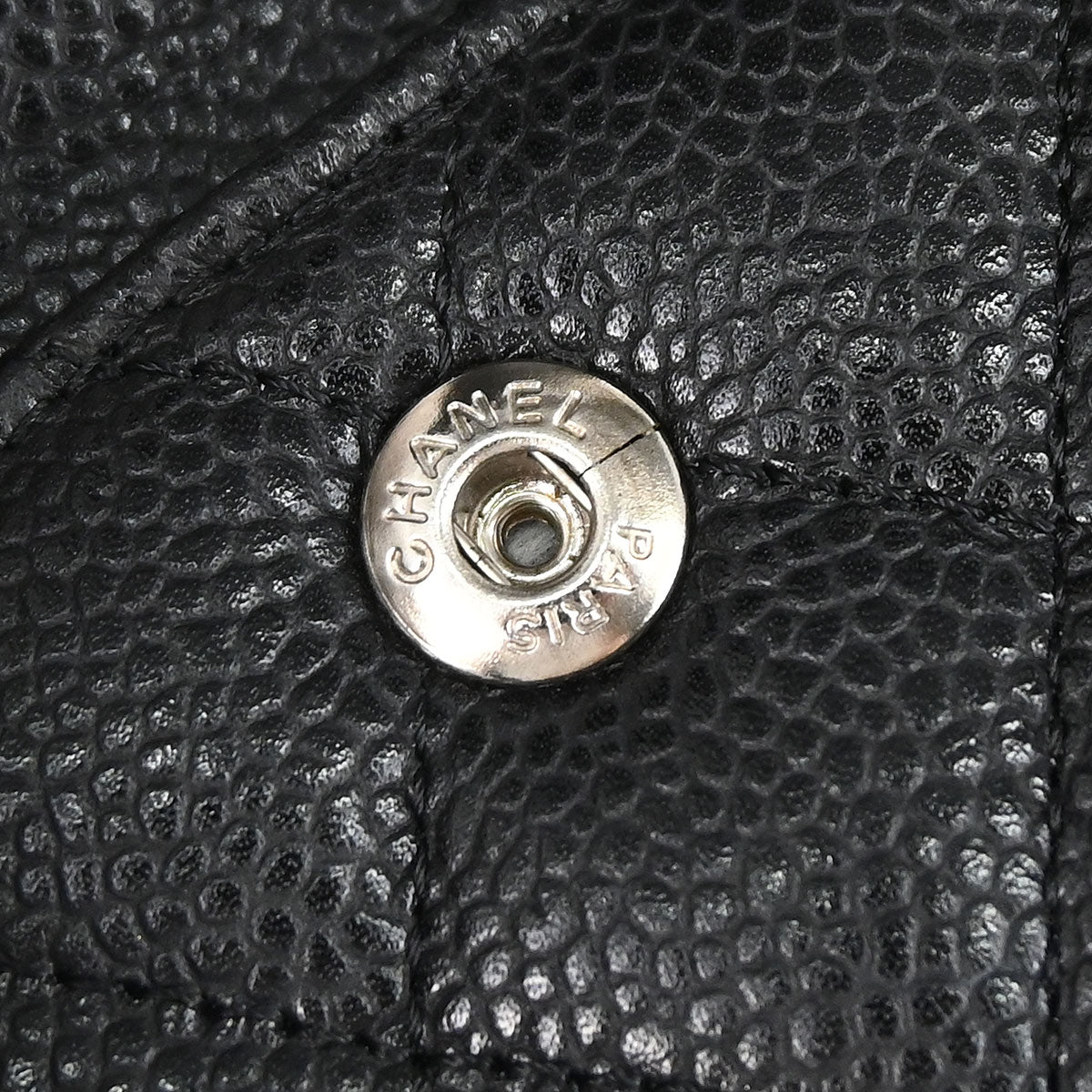 Chanel 2010-2011 Black Caviar Skin Medium Classic Double Flap Shoulder Bag