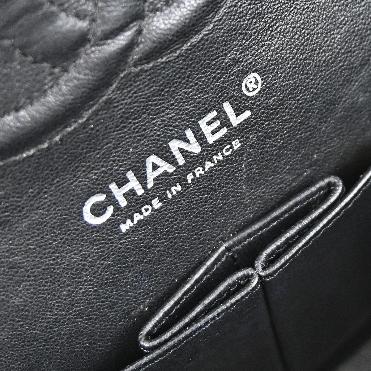 Chanel 2010-2011 Black Caviar Skin Medium Classic Double Flap Shoulder Bag