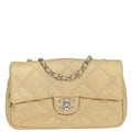 Chanel 2011 Gold Lambskin Ultra Stitch Flap Bag Shoulder Bag