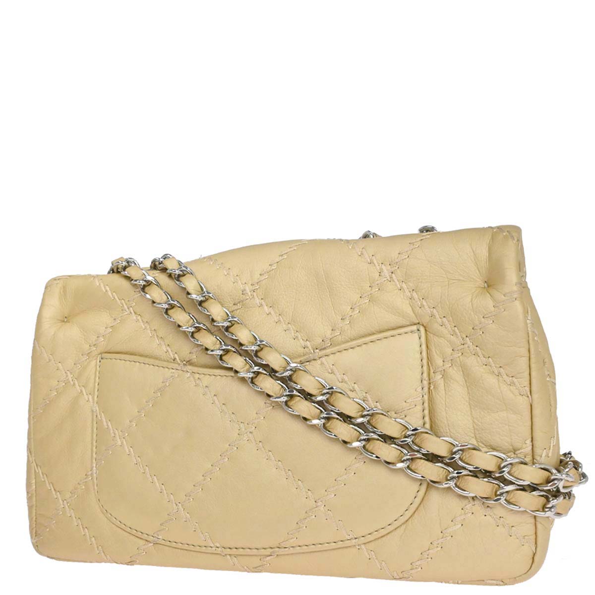 Chanel 2011 Gold Lambskin Ultra Stitch Flap Bag Shoulder Bag