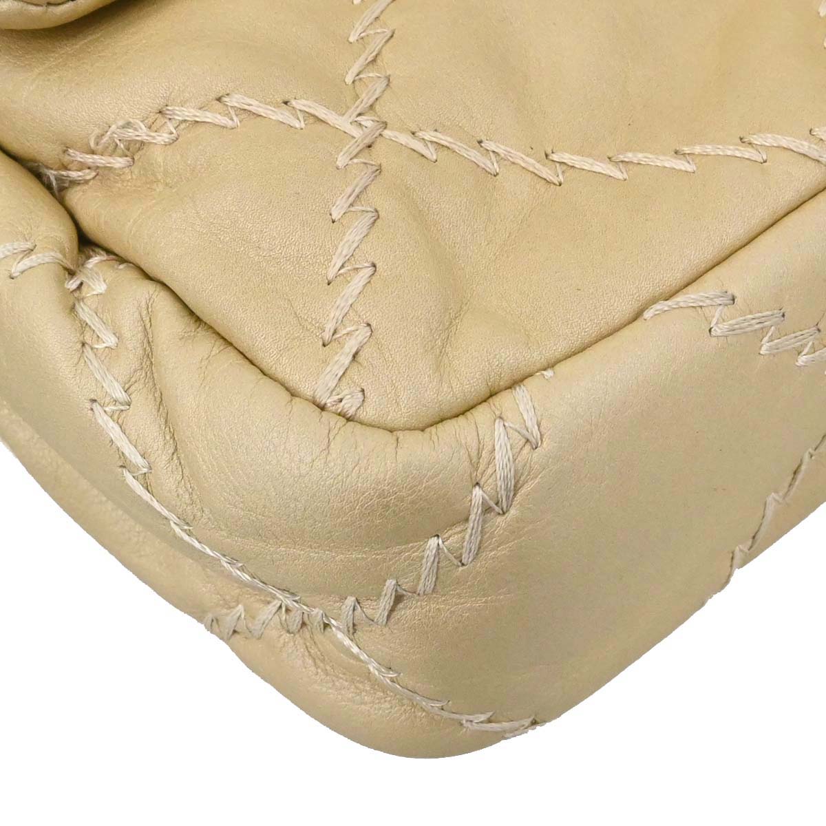 Chanel 2011 Gold Lambskin Ultra Stitch Flap Bag Shoulder Bag