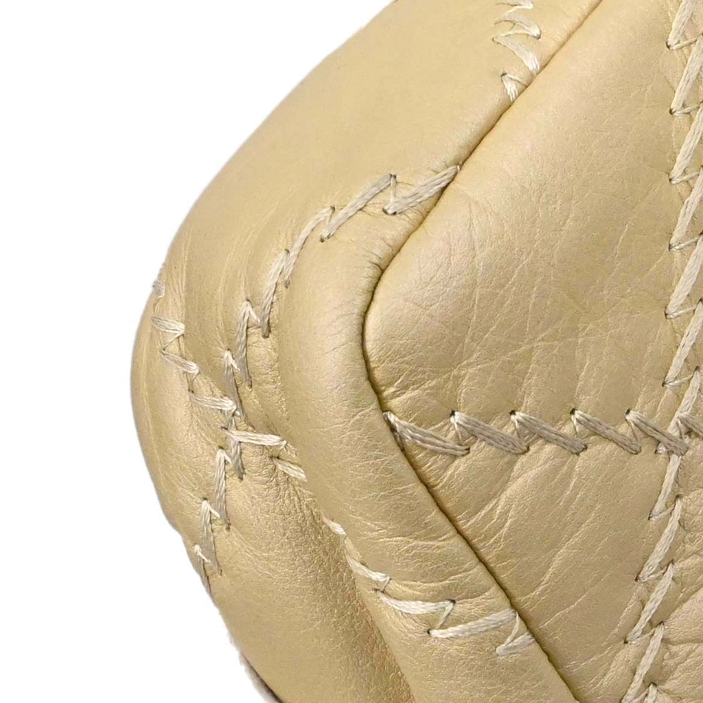 Chanel 2011 Gold Lambskin Ultra Stitch Flap Bag Shoulder Bag