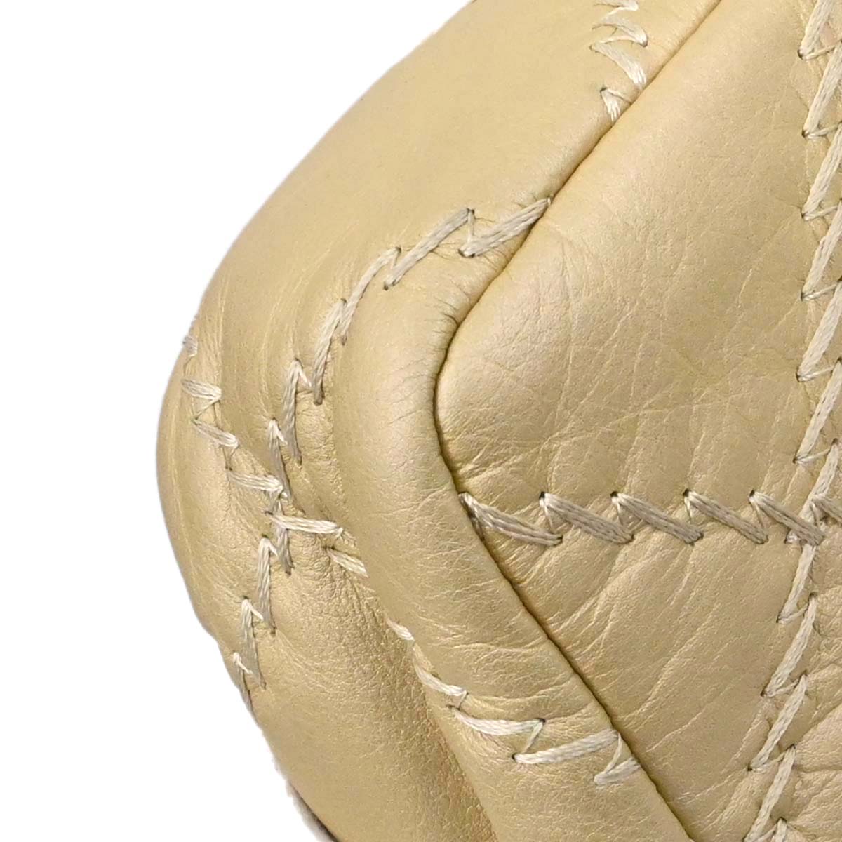 Chanel 2011 Gold Lambskin Ultra Stitch Flap Bag Shoulder Bag