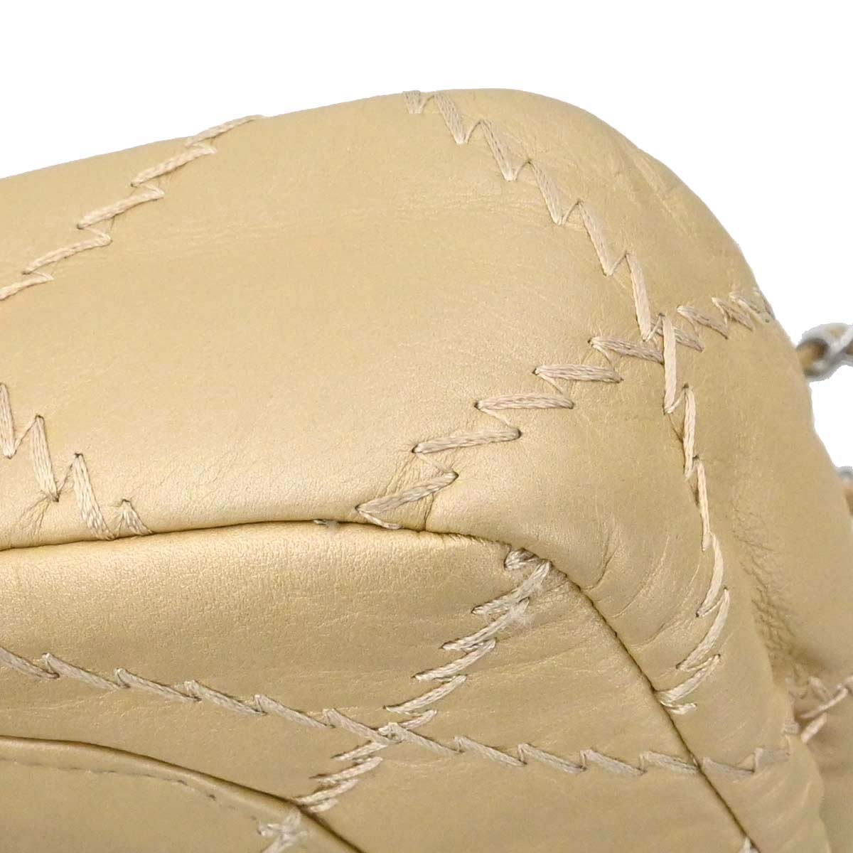 Chanel 2011 Gold Lambskin Ultra Stitch Flap Bag Shoulder Bag