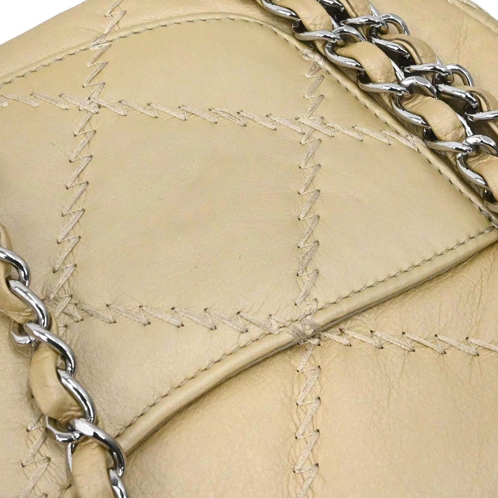 Chanel 2011 Gold Lambskin Ultra Stitch Flap Bag Shoulder Bag