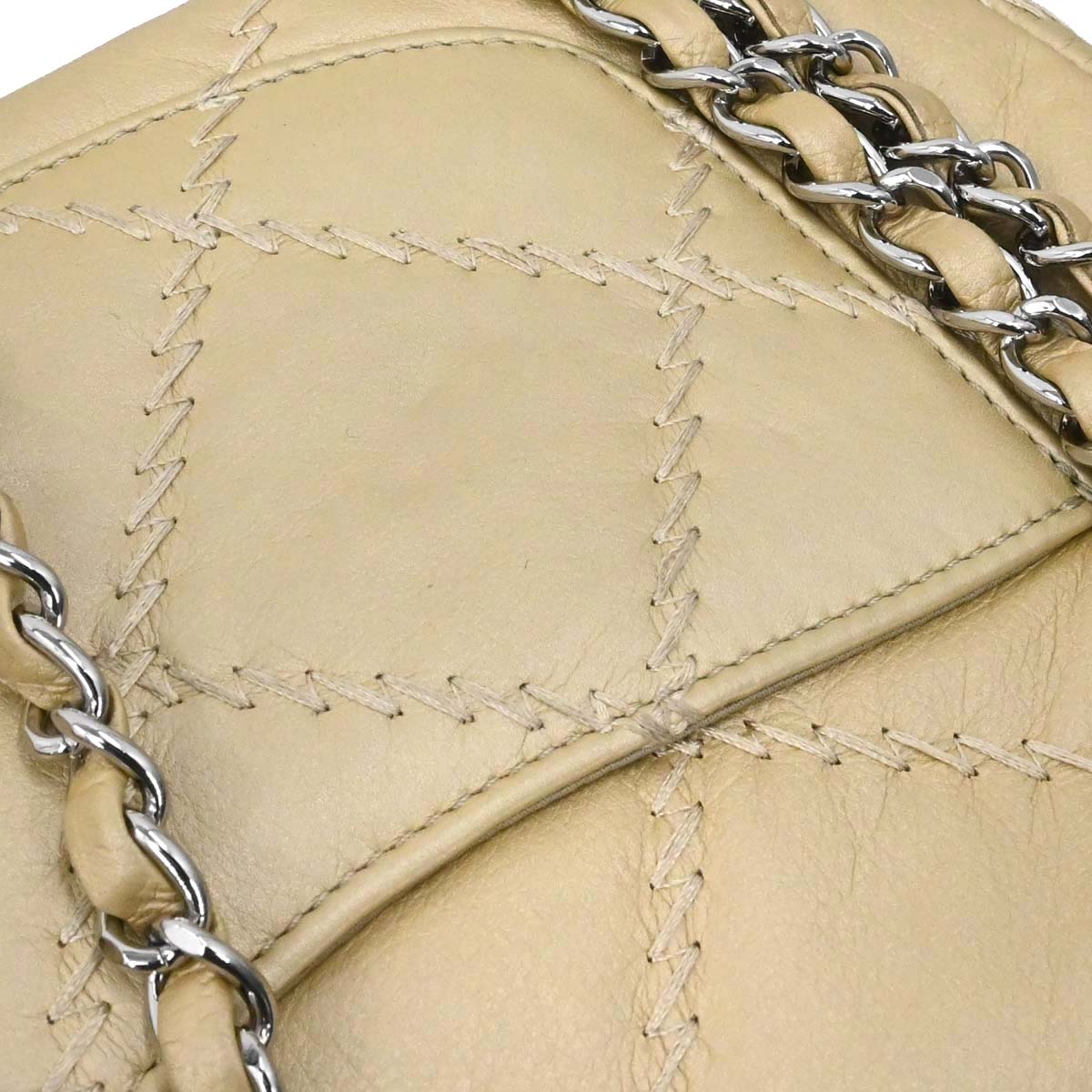 Chanel 2011 Gold Lambskin Ultra Stitch Flap Bag Shoulder Bag