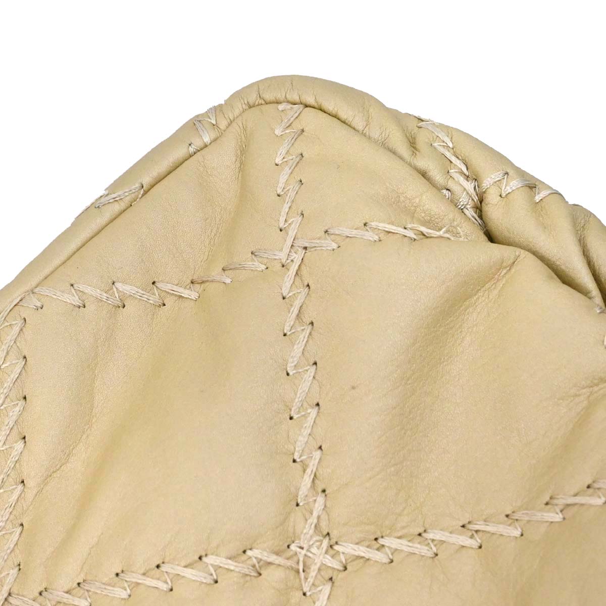 Chanel 2011 Gold Lambskin Ultra Stitch Flap Bag Shoulder Bag