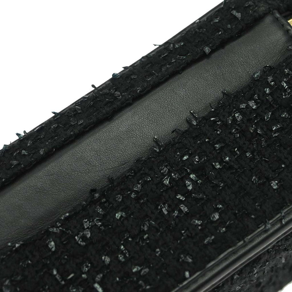 Chanel 2019 Black Tweed CC Filigree 2way Shoulder Vanity Handbag