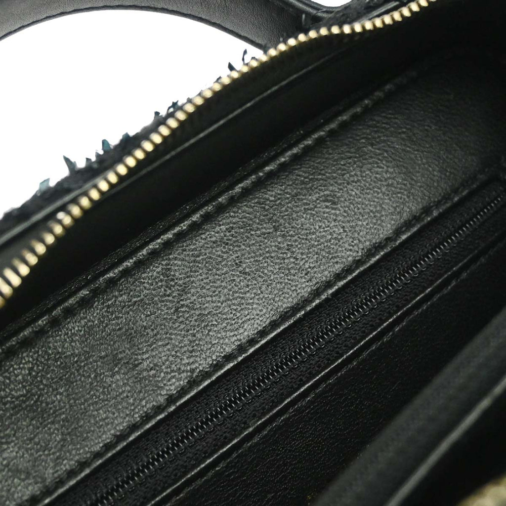 Chanel 2019 Black Tweed CC Filigree 2way Shoulder Vanity Handbag