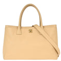 Chanel 2010-2011 Beige Calfskin Cerf Executive 2way Shoulder Tote Bag
